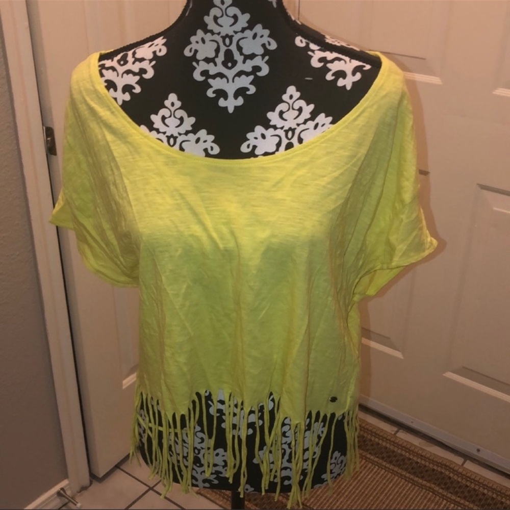 Yellow crop shirt